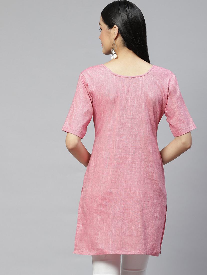 pink printed a-line tunic - 19138475 - Zoom Image - 2