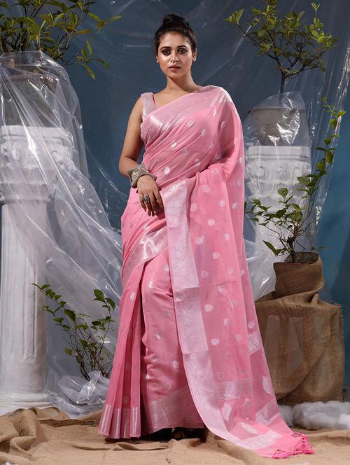 women self design bordered saree with blouse - 19139049 - Very Small Image - 1