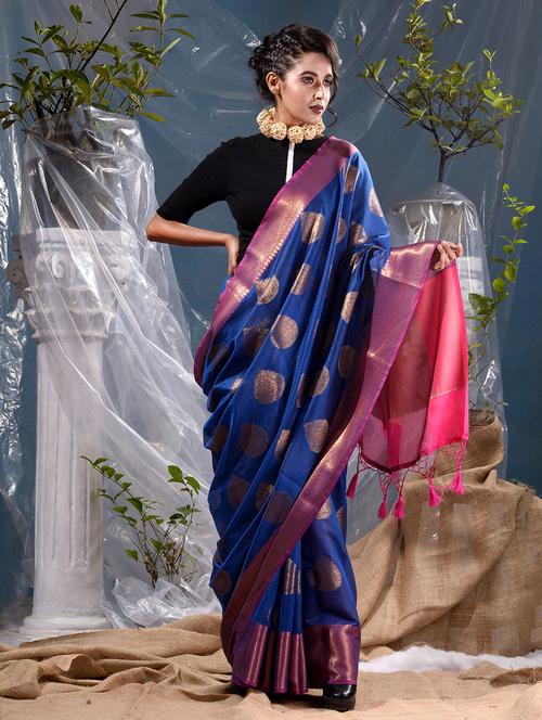women's banarasi saree with blouse - 19139098 - Very Small Image - 1