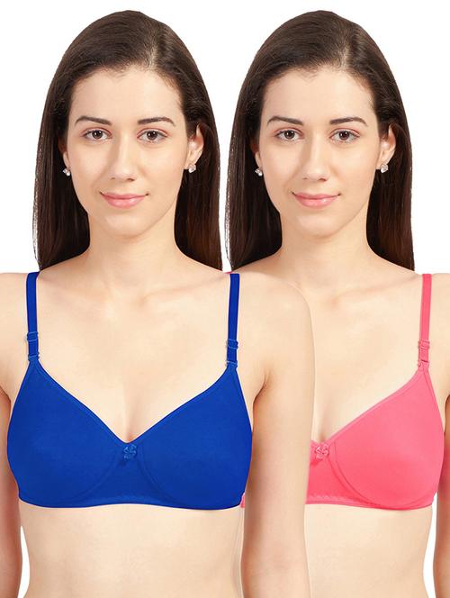 pack of 2 solid regular bra  - 19139353 - Very Small Image - 1