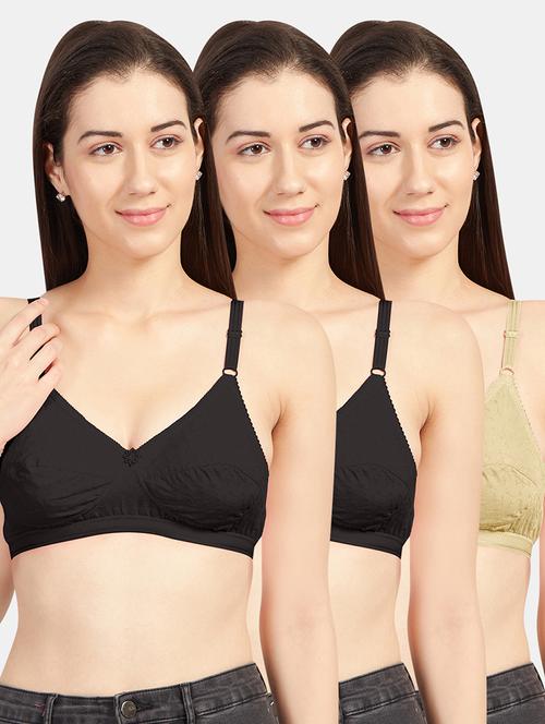 women cotton regular bra combo - 19139428 - Very Small Image - 1