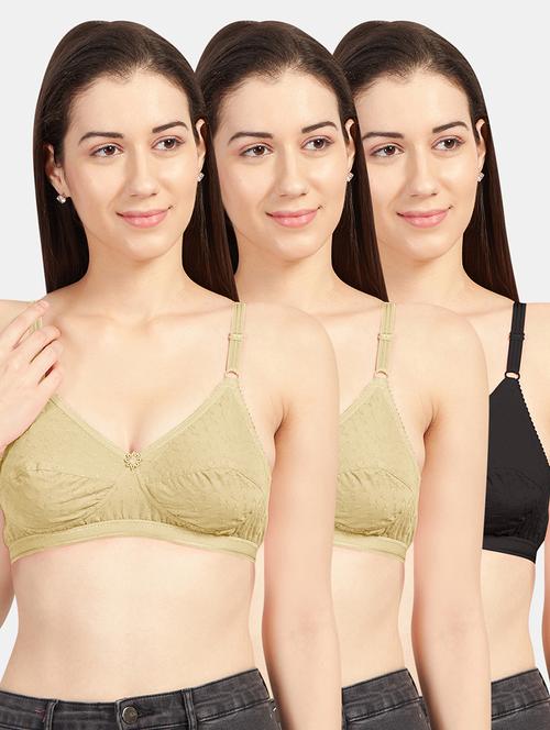 women cotton regular bra combo - 19139429 - Very Small Image - 1