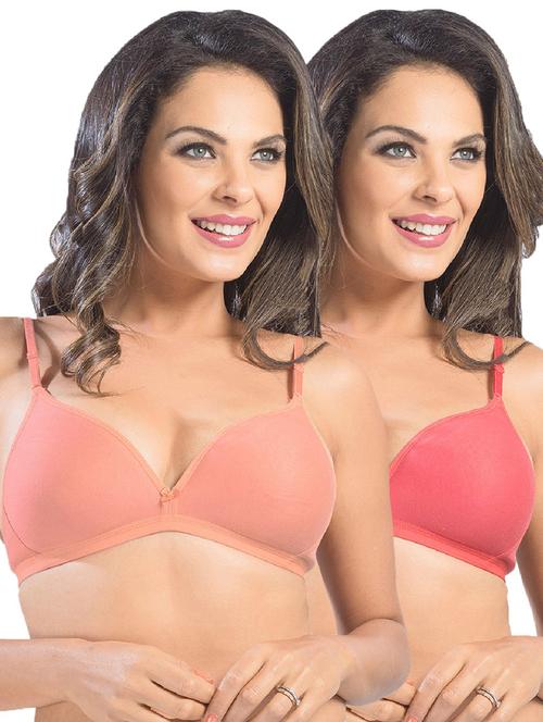 pack of 2 solid regular bra  - 19139479 - Very Small Image - 1