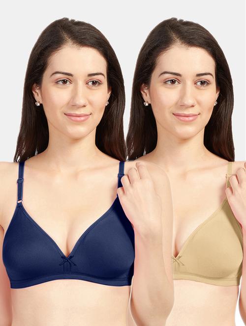 pack of 2 solid regular bra combo - 19139703 - Very Small Image - 1