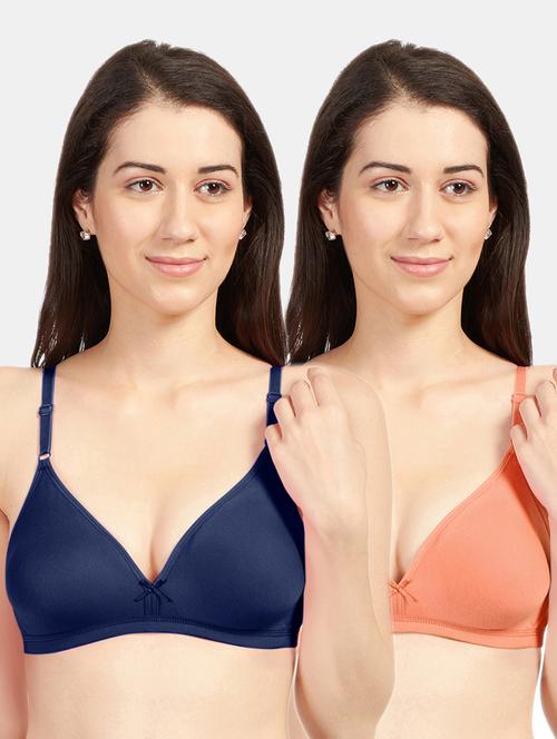 women pack of 2 solid bra combo - 19139705 - Very Small Image - 1
