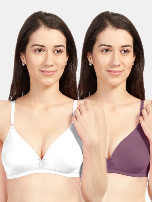women pack of 2 solid bra combo - 19139706 - Very Small Image - 1