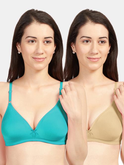 women pack of 2 solid bra combo - 19139708 - Very Small Image - 1