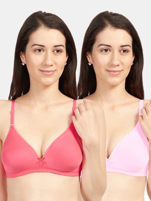 women pack of 2 solid bra combo - 19139709 - Very Small Image - 1