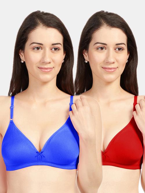 women pack of 2 solid bra combo - 19139710 - Very Small Image - 1