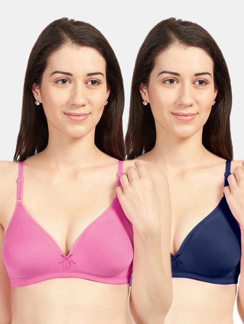 women pack of 2 solid bra combo - 19139716 - Very Small Image - 1