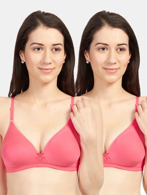 women pack of 2 solid bra combo - 19139720 - Very Small Image - 1