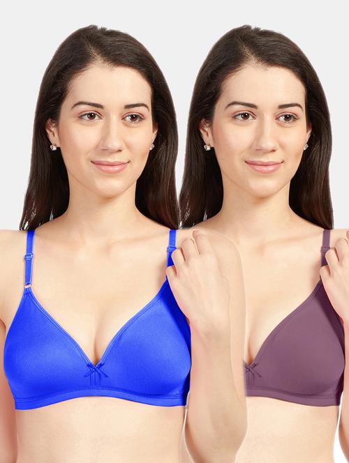 women pack of 2 solid bra combo - 19139722 - Very Small Image - 1