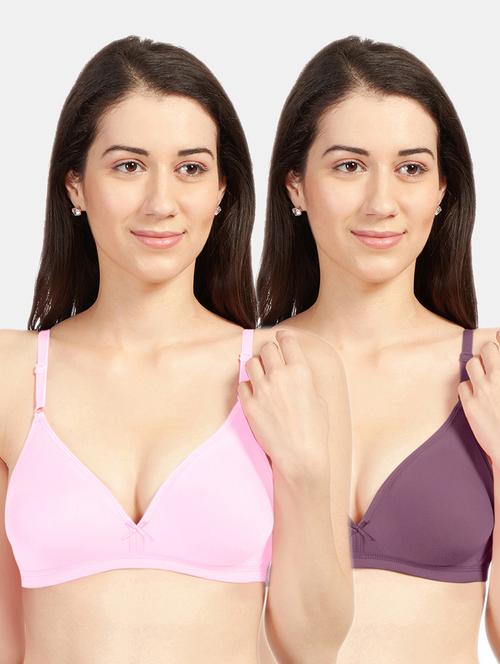 women pack of 2 solid bra combo - 19139726 - Very Small Image - 1