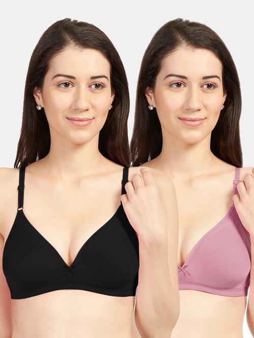 women pack of 2 solid bra combo - 19139730 - Very Small Image - 1