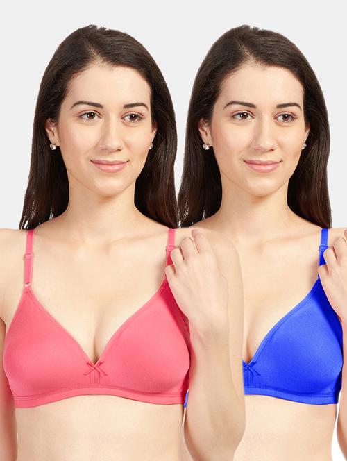 women pack of 2 solid bra combo - 19139731 - Very Small Image - 1