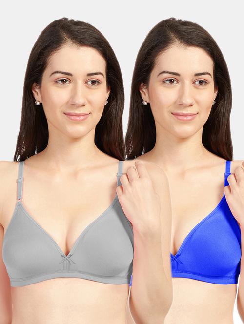 women pack of 2 solid bra combo - 19139736 - Very Small Image - 1