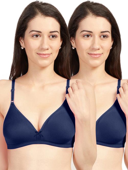 pack of 2 solid regular bra  - 19139740 - Very Small Image - 1