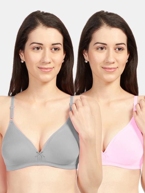 women pack of 2 solid bra combo - 19139746 - Very Small Image - 1
