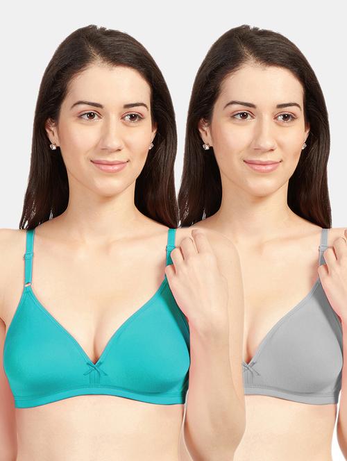 women pack of 2 solid bra combo - 19139751 - Very Small Image - 1