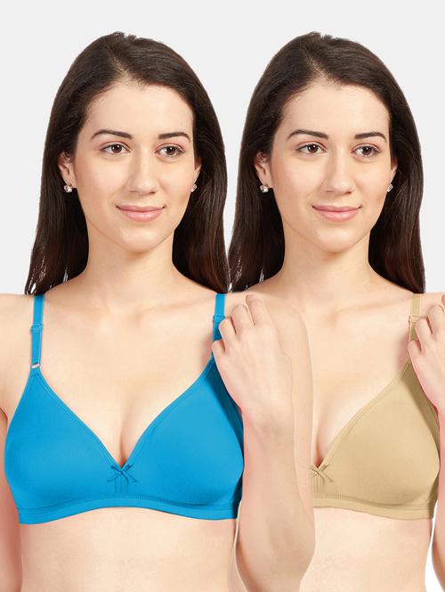 women pack of 2 solid bra combo - 19139756 - Very Small Image - 1