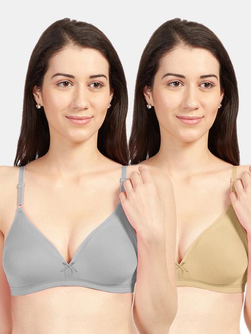 women pack of 2 solid bra combo - 19139757 - Very Small Image - 1