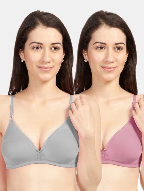 Women Pack Of 2 Solid Bra Combo - 19139761 - Very Small Image - 1
