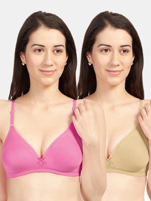 women pack of 2 solid bra combo - 19139764 - Very Small Image - 1