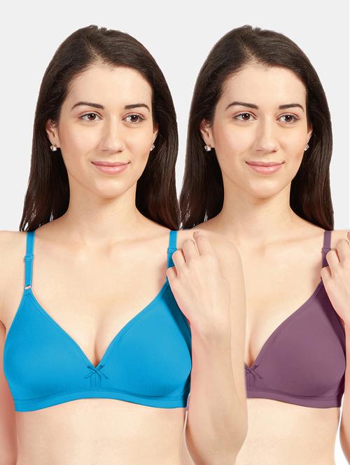 women pack of 2 solid bra combo - 19139767 - Very Small Image - 1