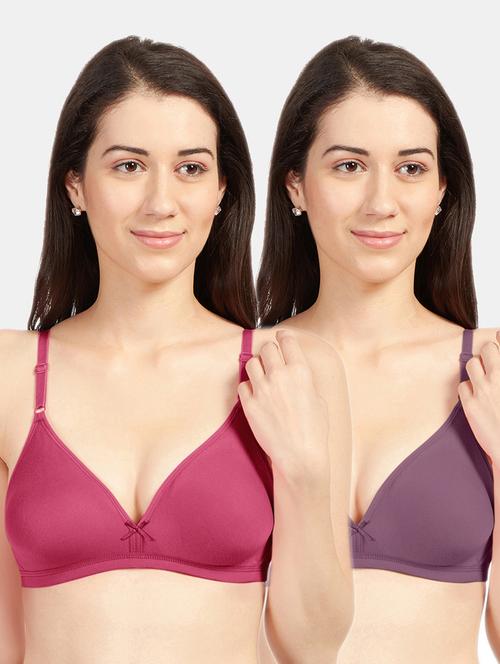 women pack of 2 solid bra combo - 19139768 - Very Small Image - 1