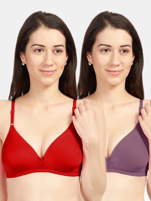 women pack of 2 solid bra combo - 19139773 - Very Small Image - 1
