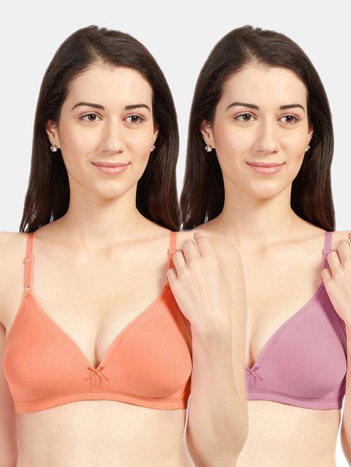 women pack of 2 solid bra combo - 19139778 - Very Small Image - 1