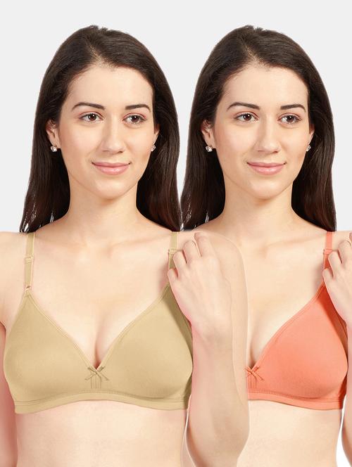 women pack of 2 solid bra combo - 19139784 - Very Small Image - 1