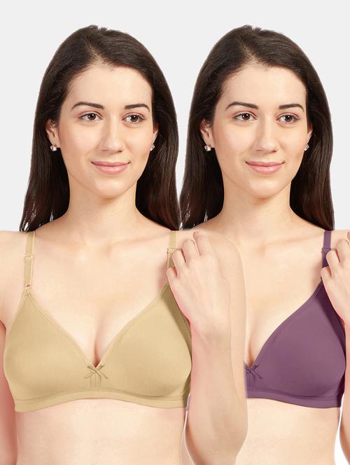 women pack of 2 solid bra combo - 19139785 - Very Small Image - 1