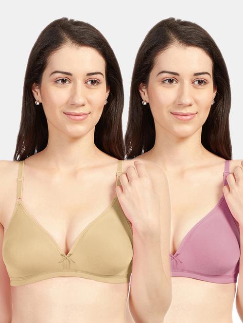 women pack of 2 solid bra combo - 19139791 - Very Small Image - 1