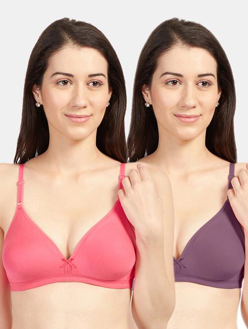 women pack of 2 solid bra combo - 19139797 - Very Small Image - 1