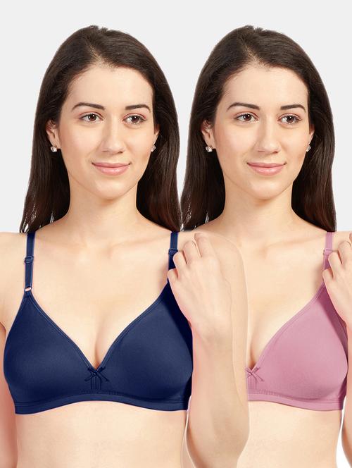 women pack of 2 solid bra combo - 19139798 - Very Small Image - 1