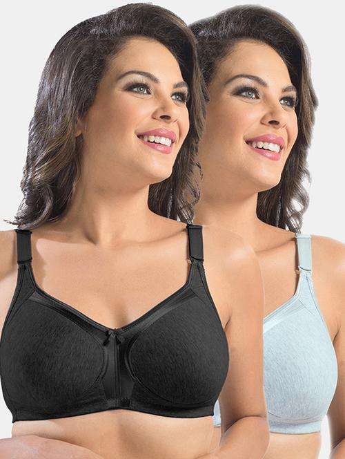 women pack of 2 solid bra combo - 19139805 - Very Small Image - 1