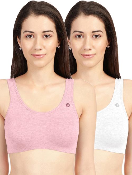 pack of 2 solid sports bra  - 19139860 - Very Small Image - 1