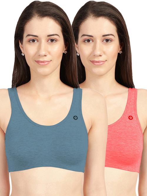 pack of 2 solid sports bra  - 19139863 - Very Small Image - 1