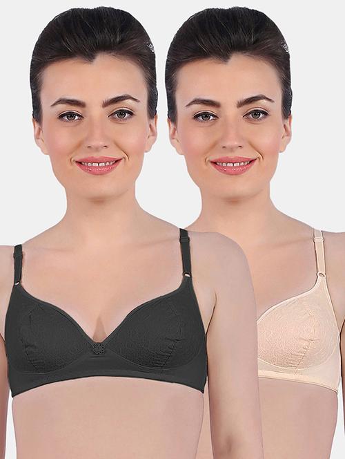 Women Lace Detail T-shirt Bra Combo - 19139873 - Very Small Image - 1