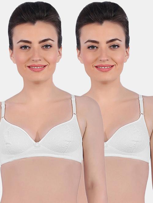pack of 2 solid regular bra  - 19139875 - Very Small Image - 1