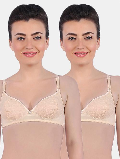 pack of 2 solid regular bra  - 19139877 - Very Small Image - 1