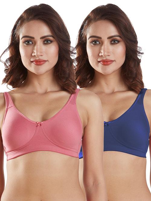 pack of 2 solid regular bra  - 19140010 - Very Small Image - 1