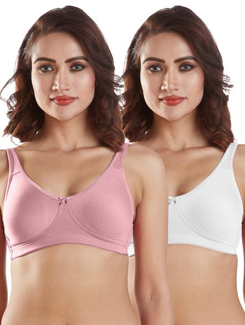 pack of 2 solid regular bra  - 19140030 - Very Small Image - 1
