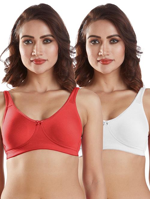 pack of 2 solid regular bra  - 19140045 - Very Small Image - 1