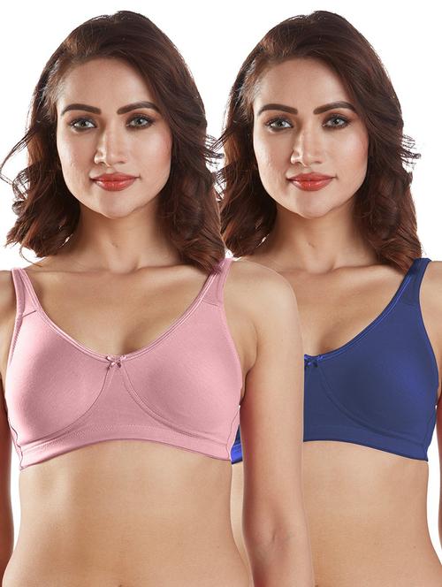 pack of 2 solid regular bra  - 19140050 - Very Small Image - 1