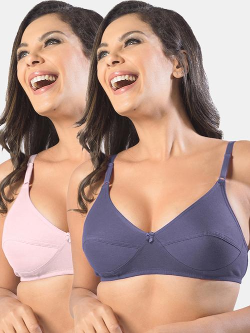 women pack of 2 solid bra combo - 19140167 - Very Small Image - 1