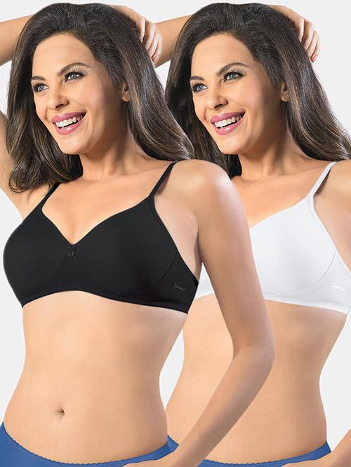 women pack of 2 solid bra combo - 19140339 - Very Small Image - 1