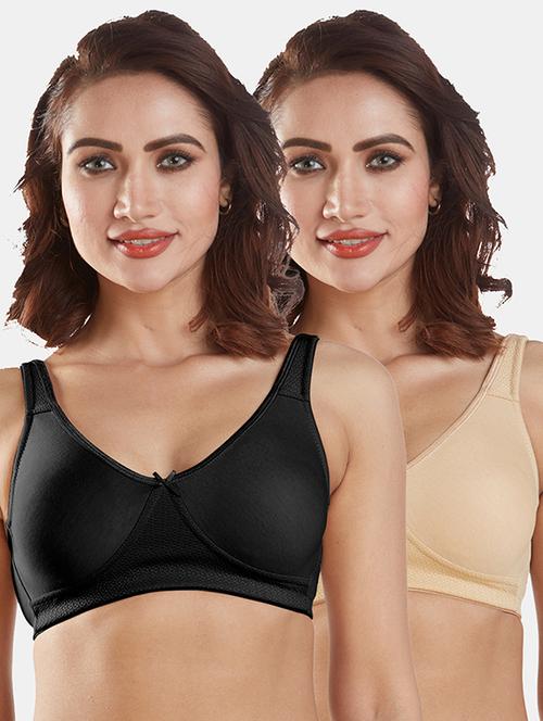women pack of 2 solid bra combo - 19140357 - Very Small Image - 1