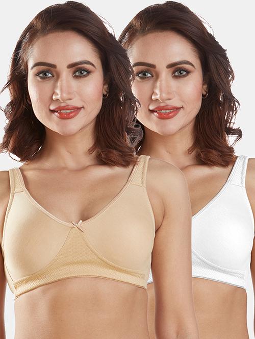 women pack of 2 solid bra combo - 19140360 - Very Small Image - 1